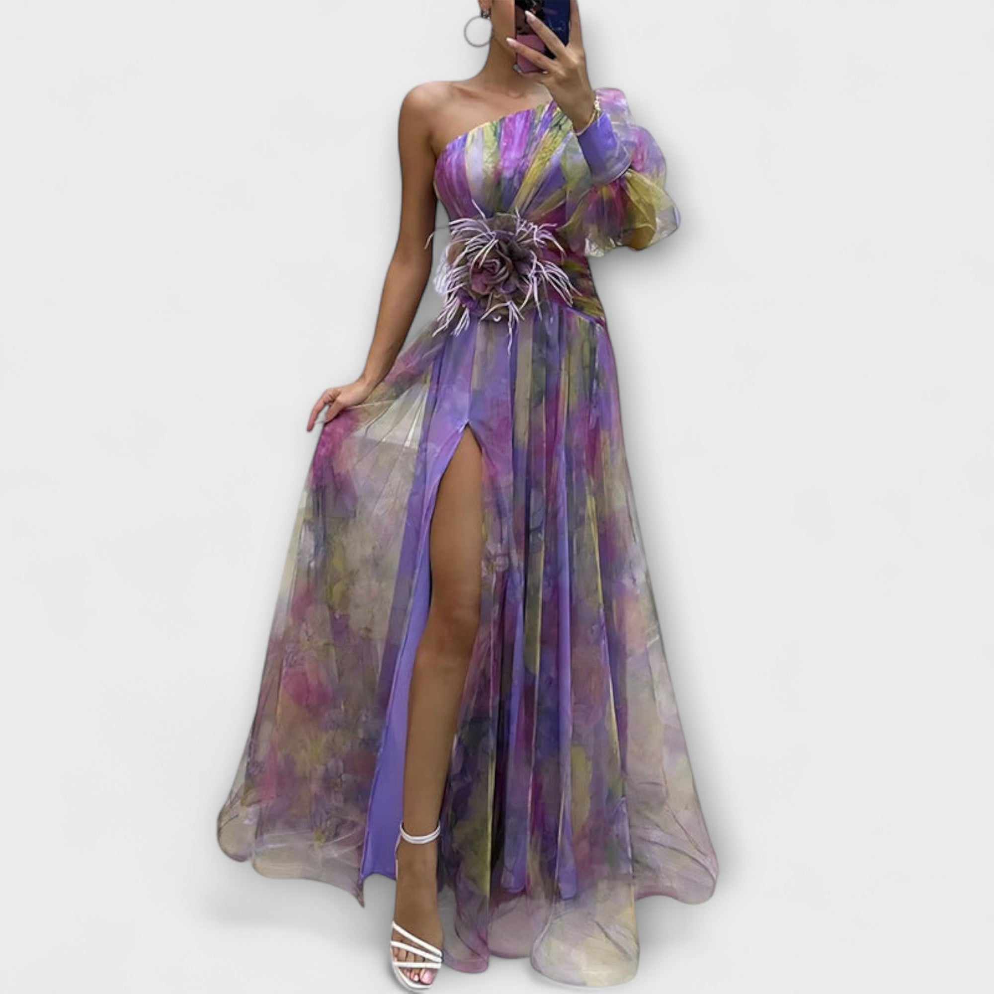 Minna – Asymmetrisk Amelie Maxi Kjole