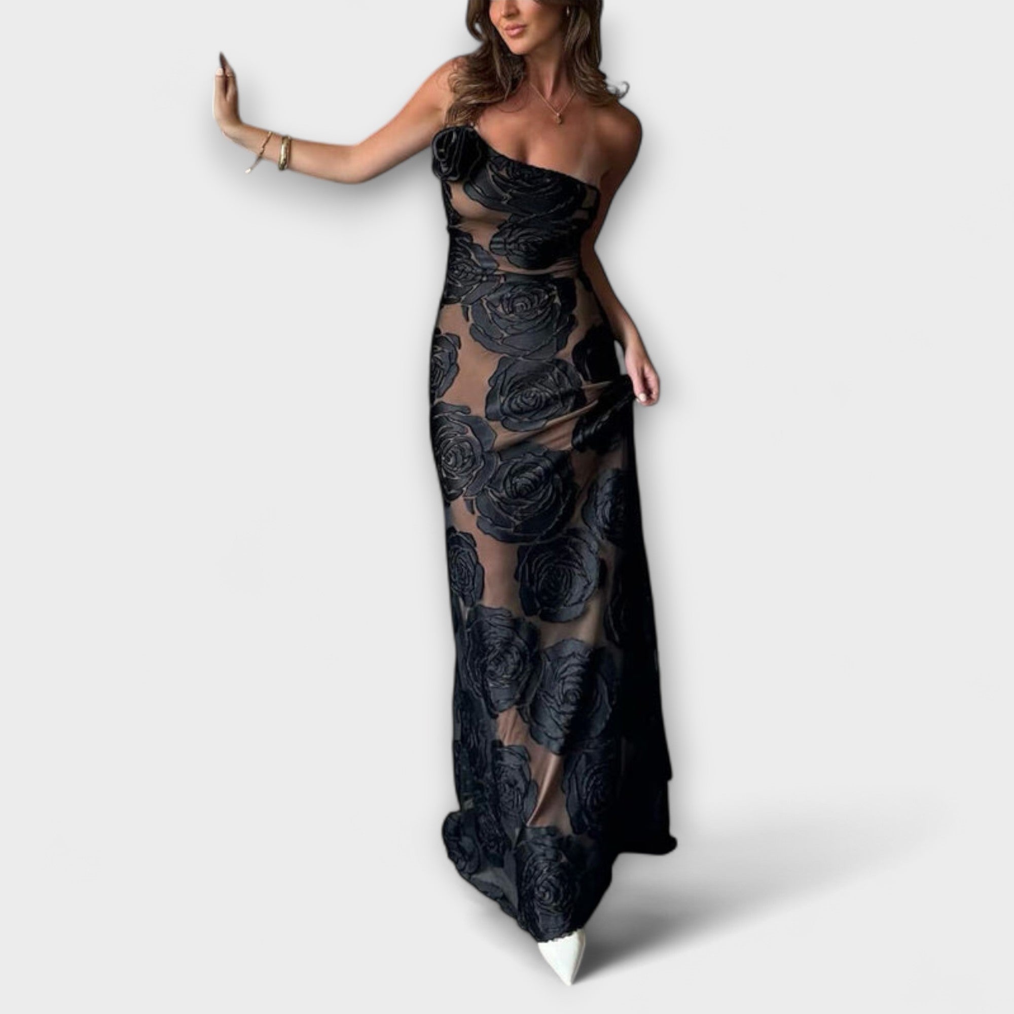 Sara - Blomster Maxi Kjole