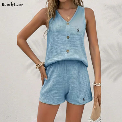 R. Lauren Knappet Tank & Shorts Sæt