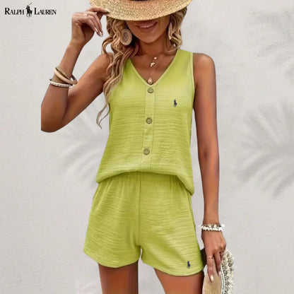 R. Lauren Knappet Tank & Shorts Sæt