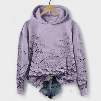Grace – Vintage Hoodie med Blomsterprint