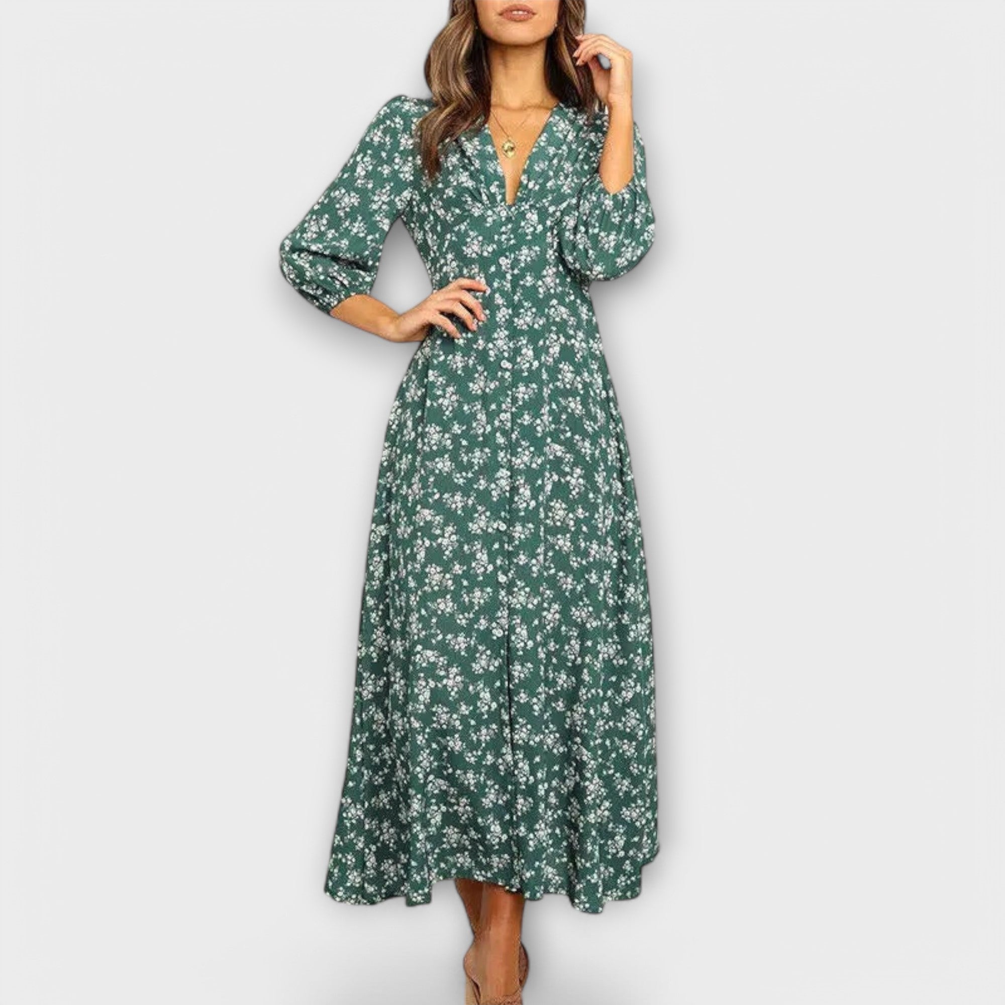 Blomsterprint Maxi Kjole til Kvinder