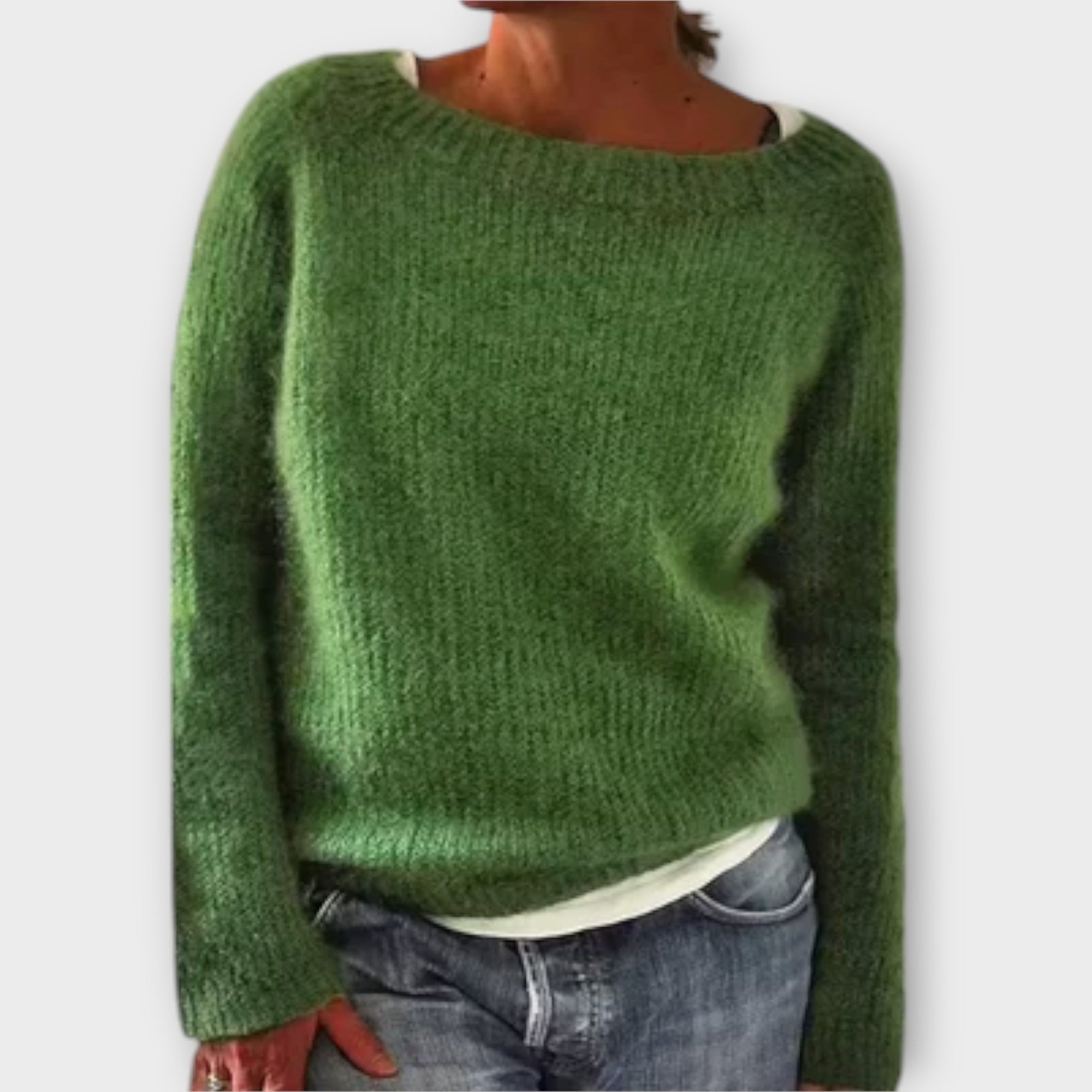 Regine – Ensfarvet Strik Sweater