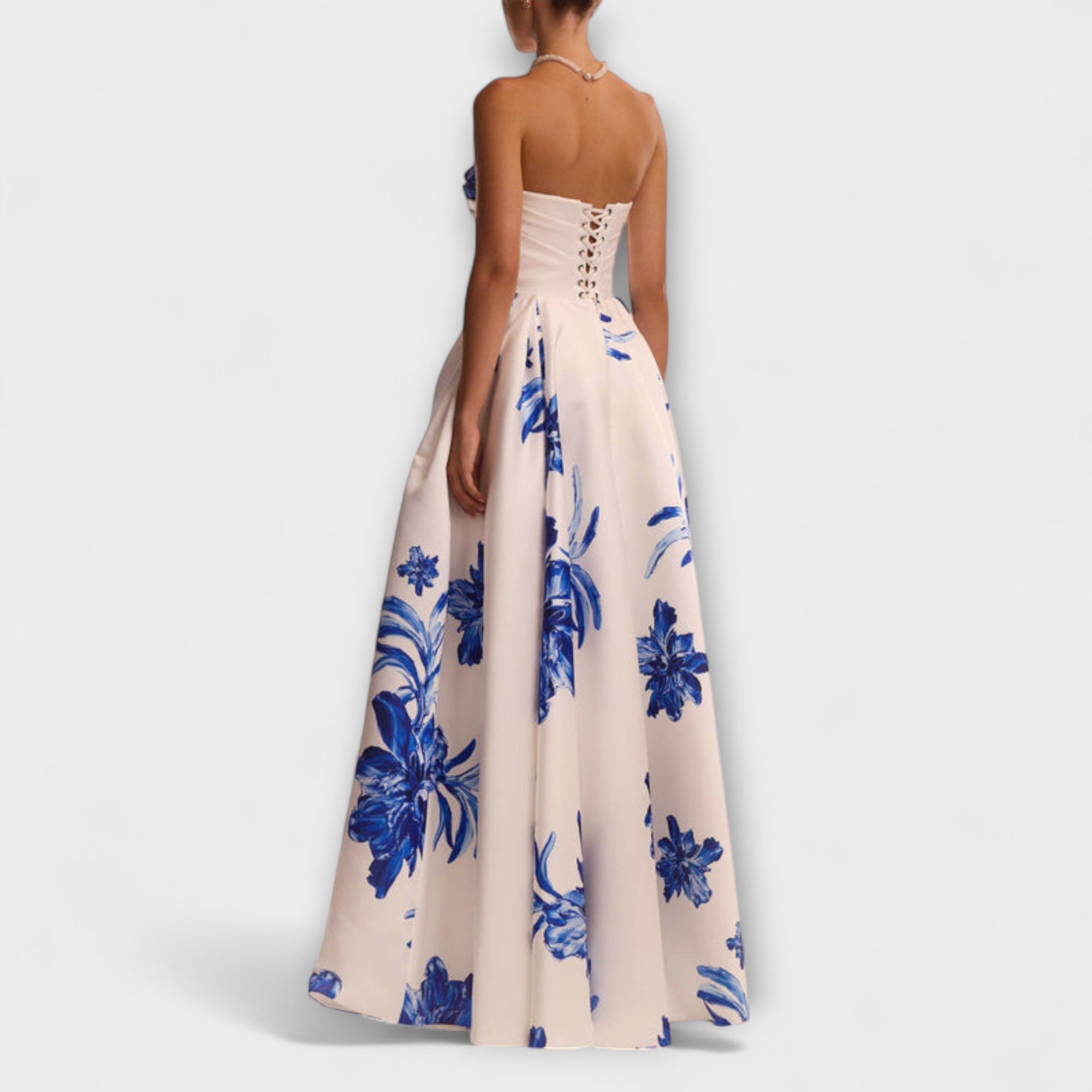 Rosalie - Stilfuld Off-Shoulder Blomster Maxi Kjole