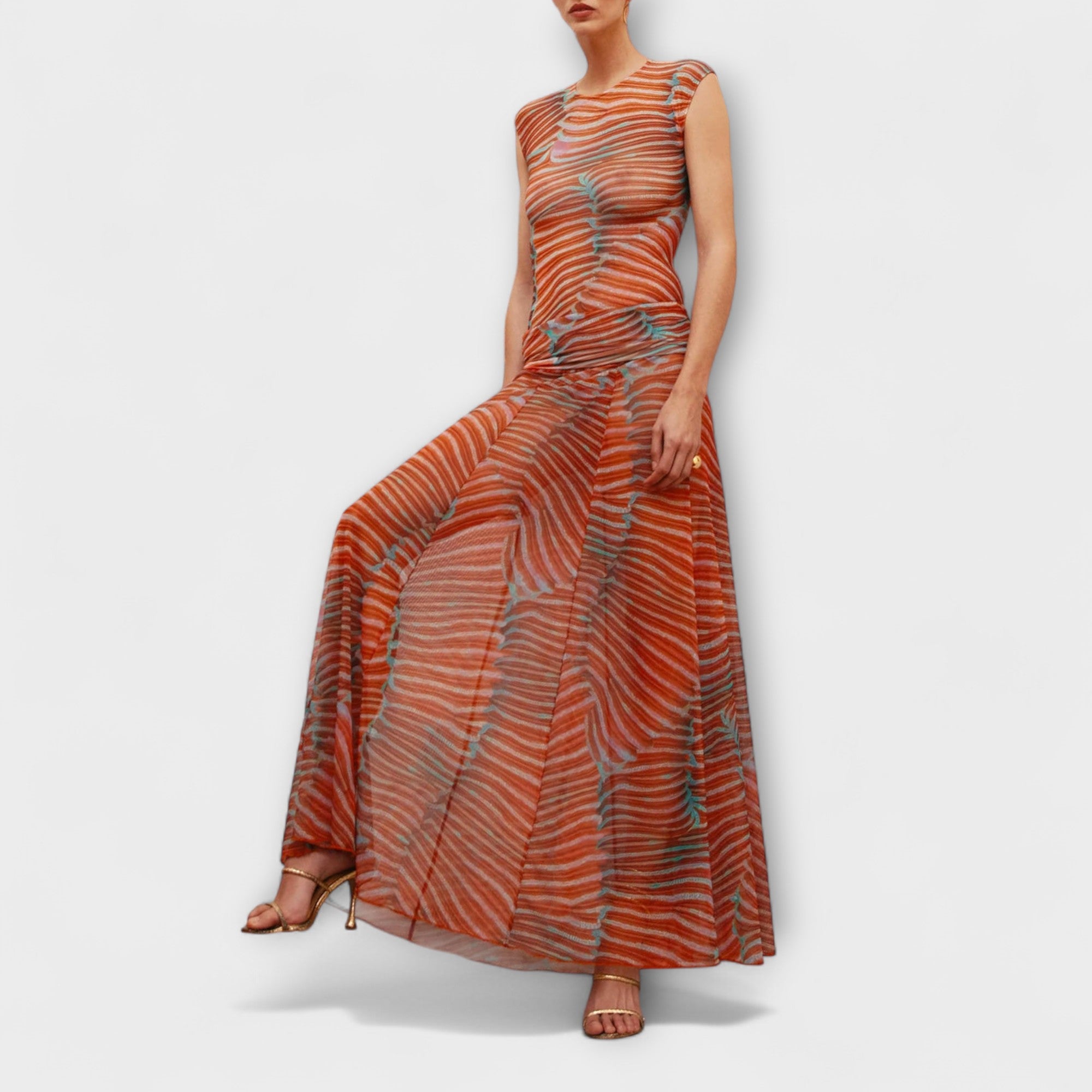 Phoenix - Glitrende Bølge Mesh Bodysuit
