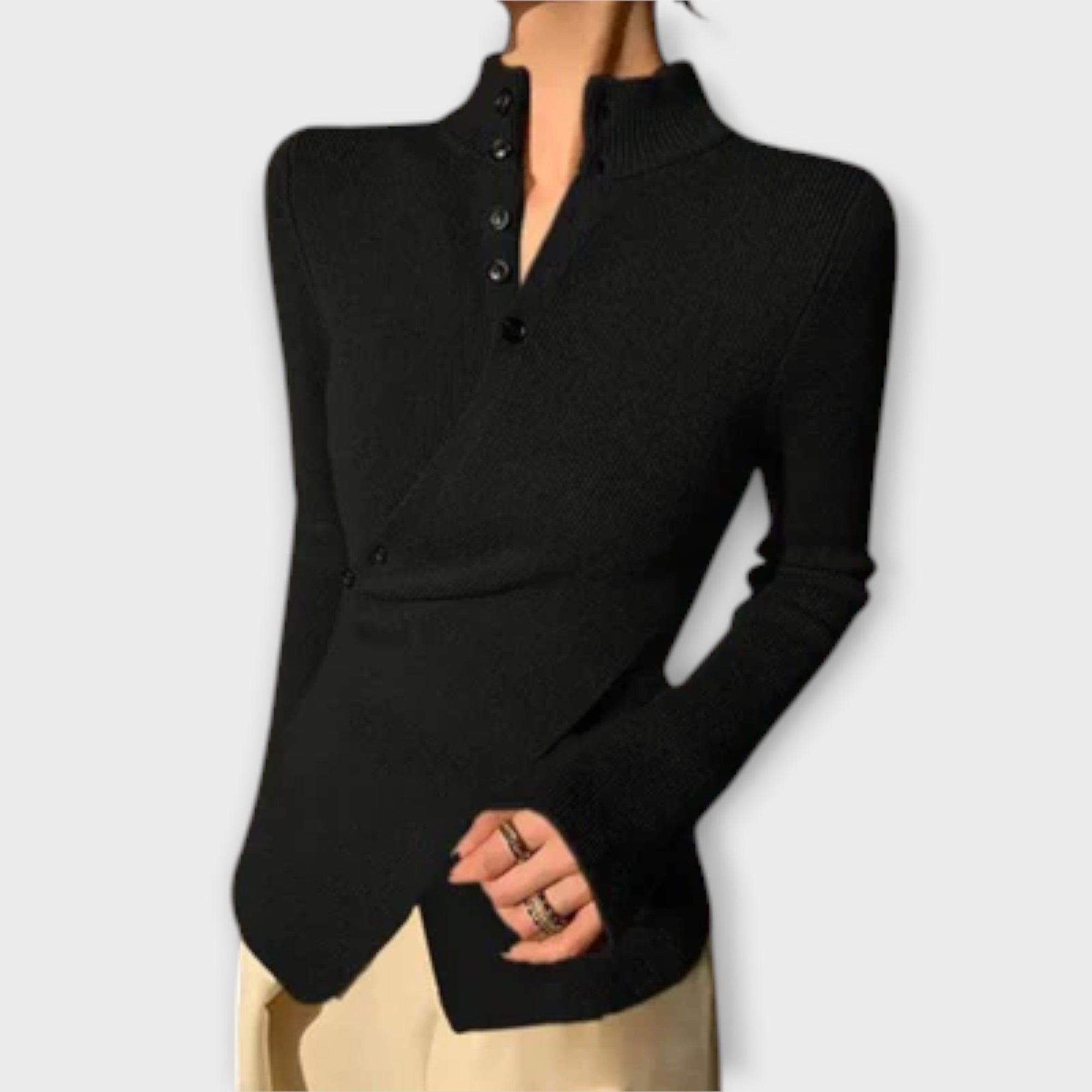 Michiko – Elegant Slim Fit Strik Sweater