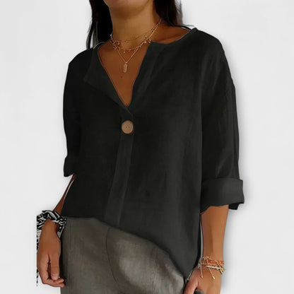 Nicole - Stilfuld Bluse med V-Hals