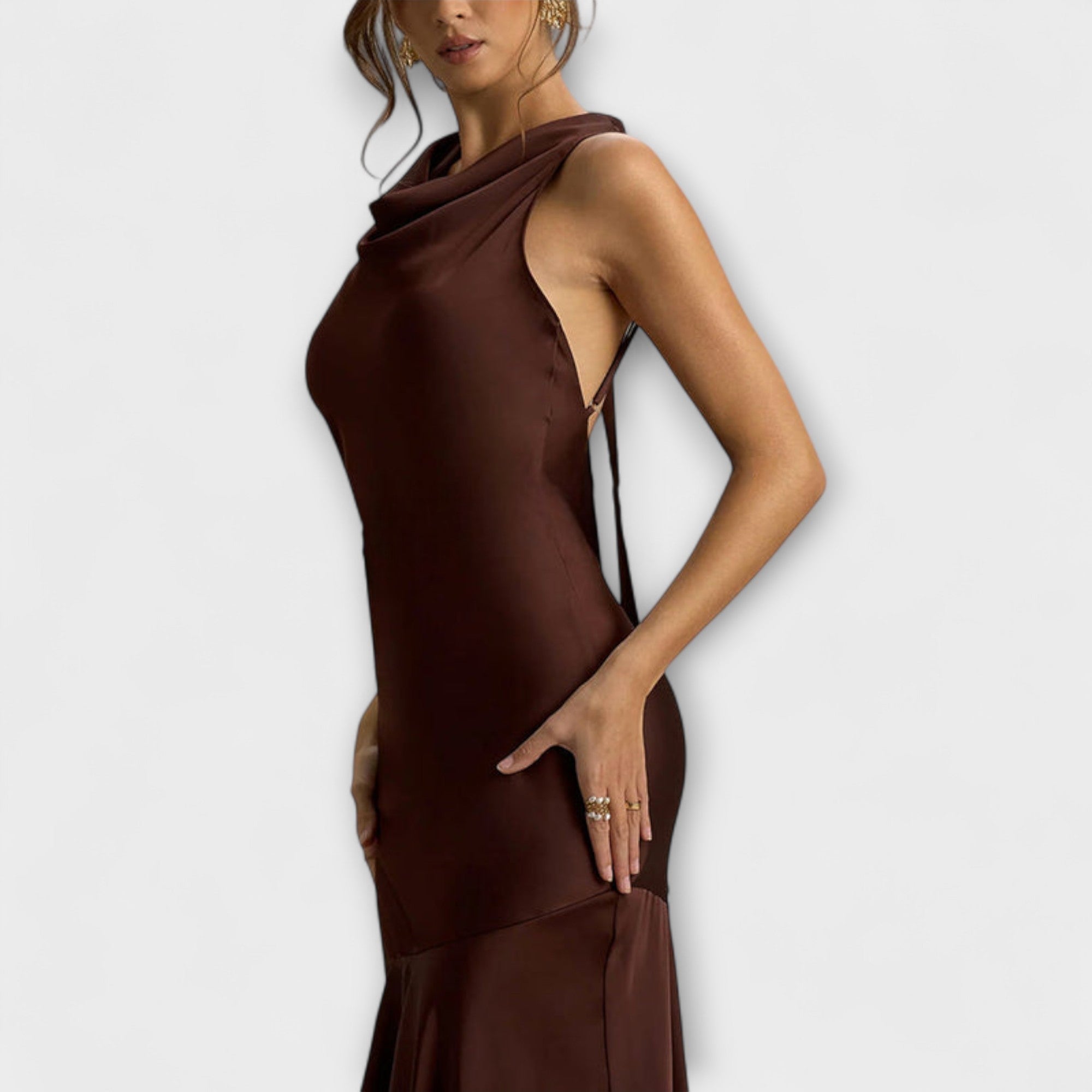 Lennon - Elegant Maxi Kjole i Satin