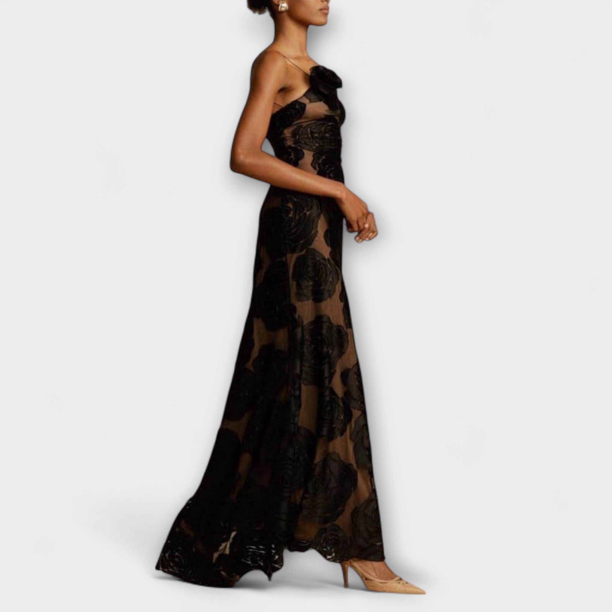 Sara - Blomster Maxi Kjole