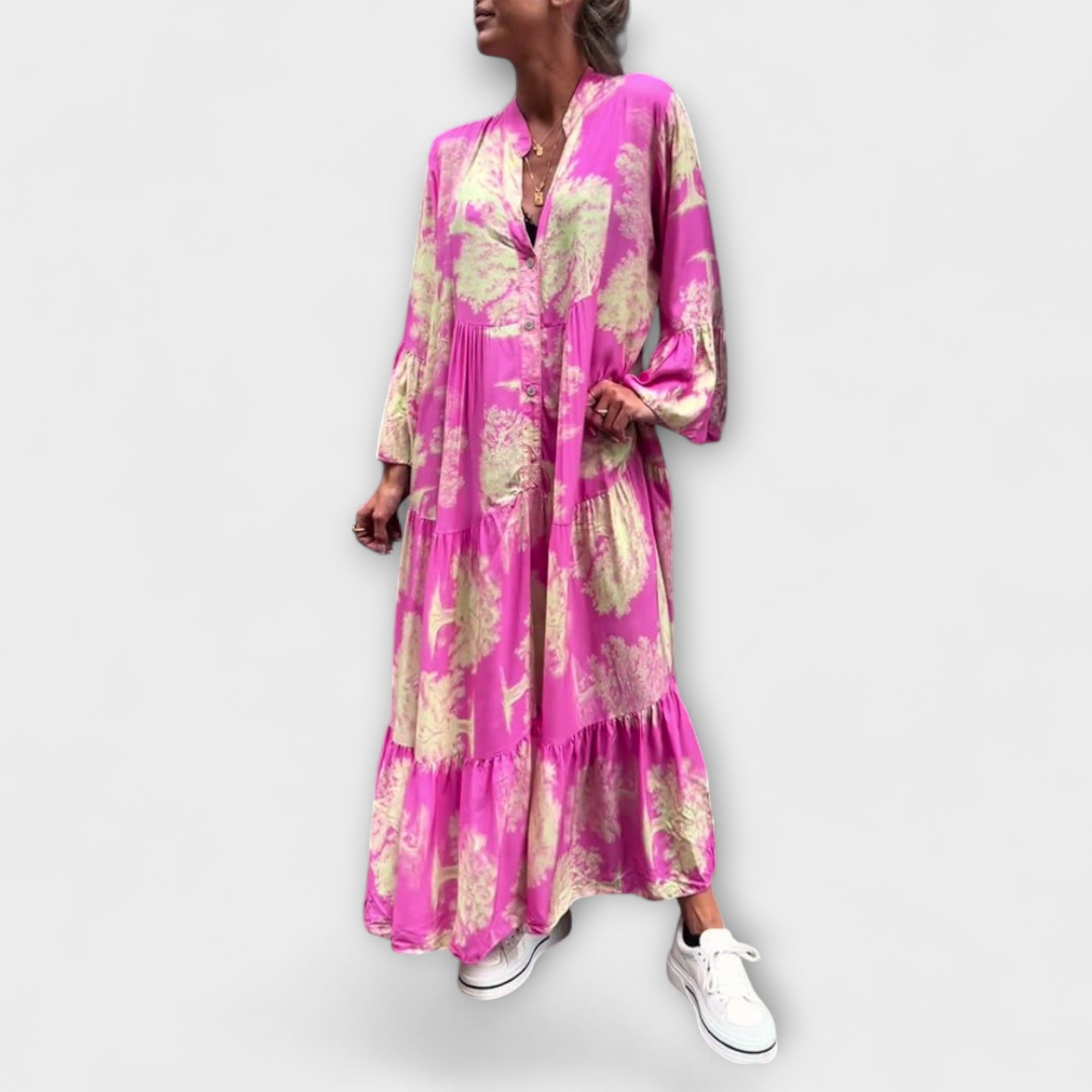 Nerina - Elegant Floral Maxi Kjole
