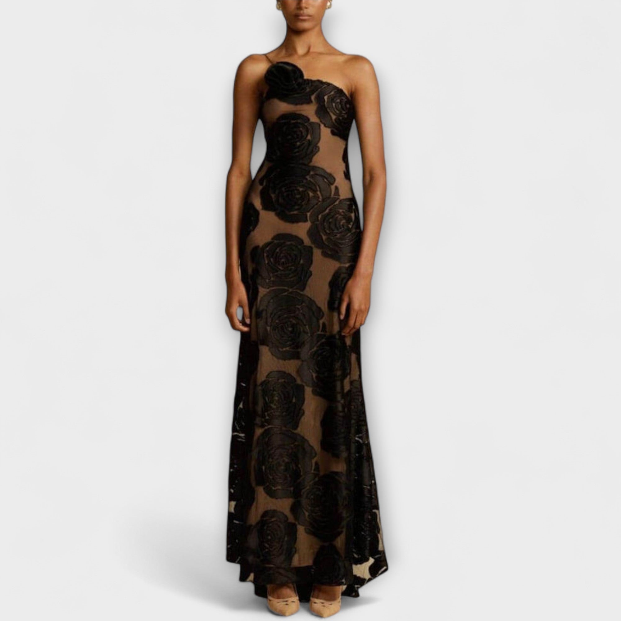 Sara - Blomster Maxi Kjole