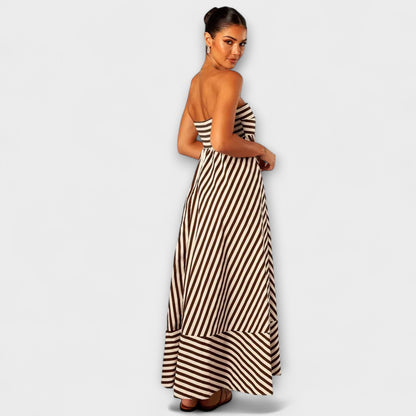 Nocturnal Charm Ruffle Maxi Kjole