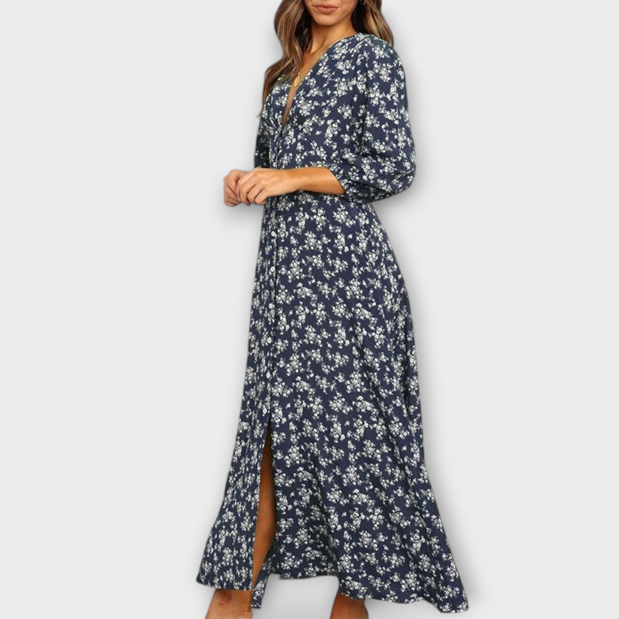 Blomsterprint Maxi Kjole til Kvinder