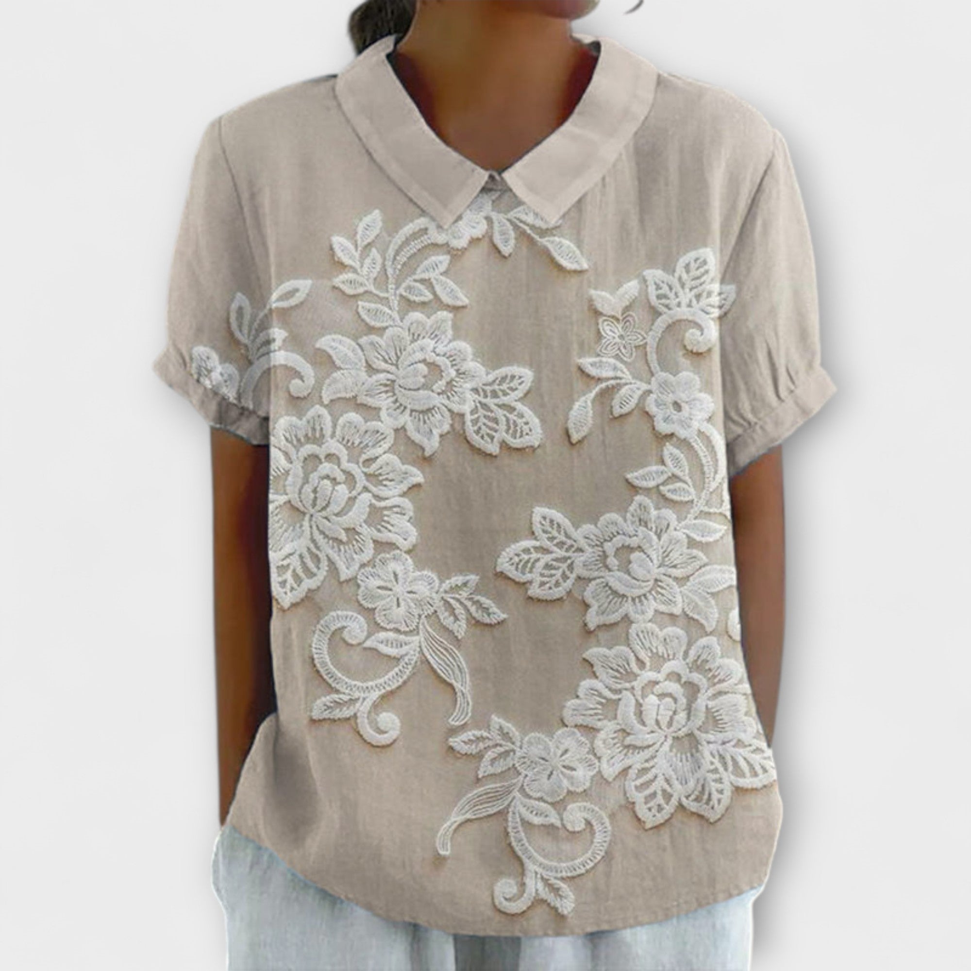 Emma - Skjorte med Vintage Print