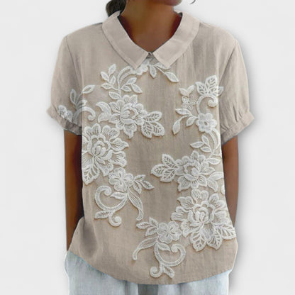 Emma - Skjorte med Vintage Print