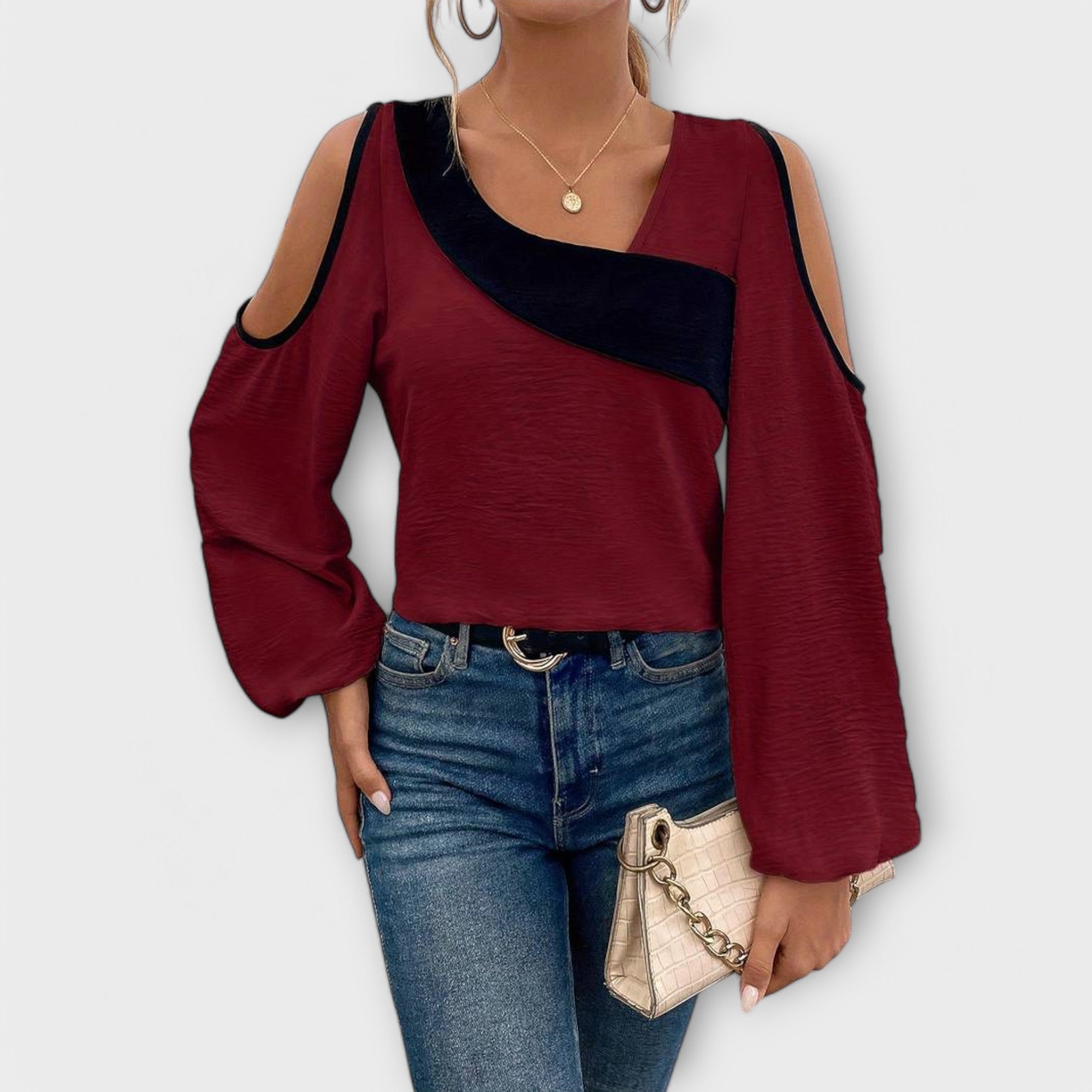 Scarlett - Bluse med Fyrkantet Udsnit