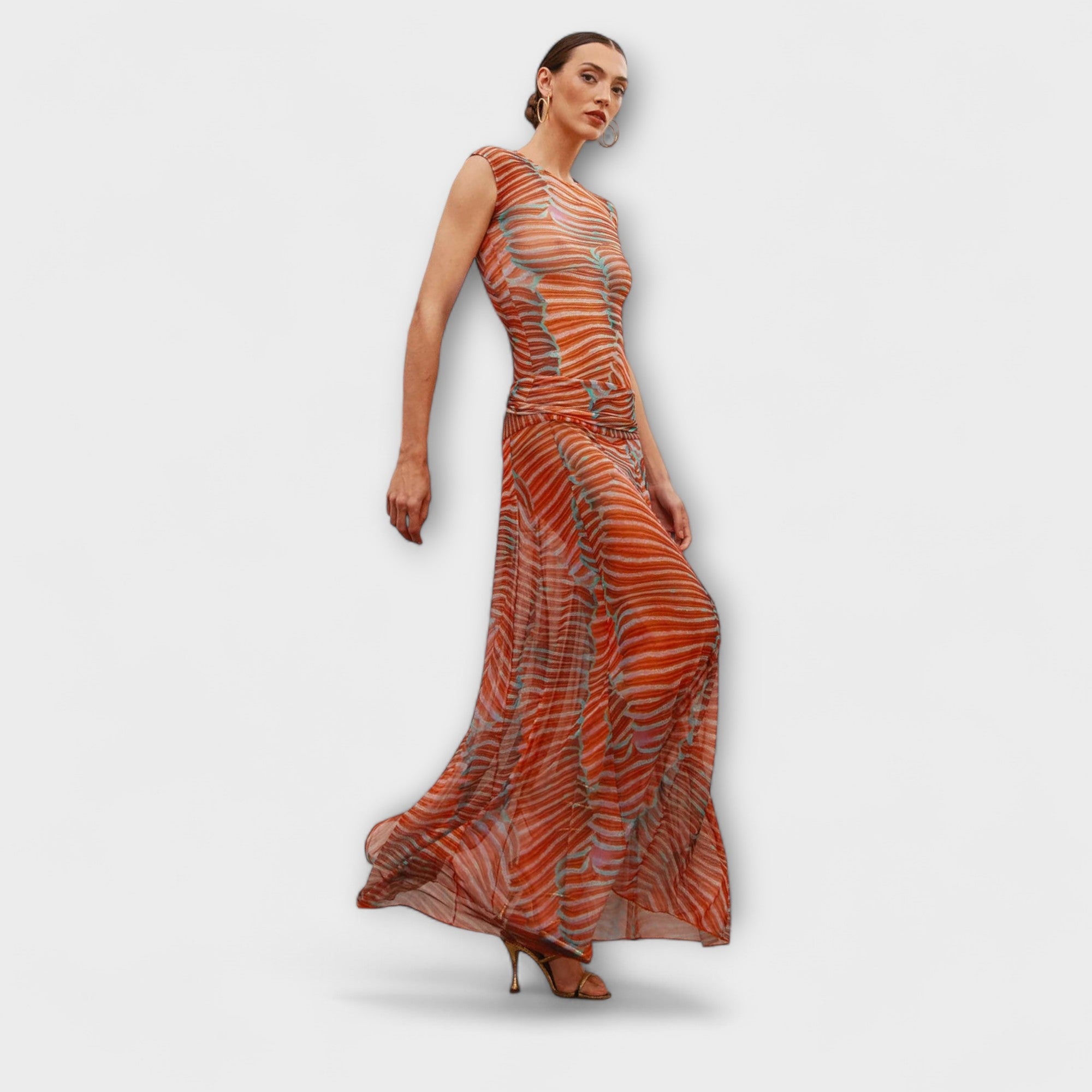 Phoenix - Glitrende Bølge Mesh Bodysuit