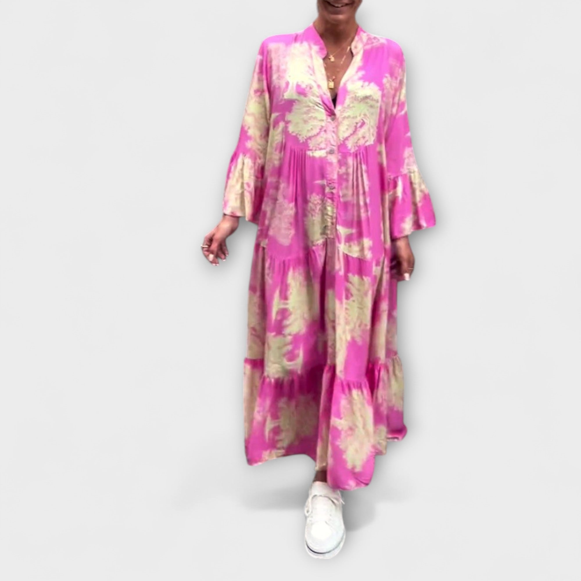 Nerina - Elegant Floral Maxi Kjole