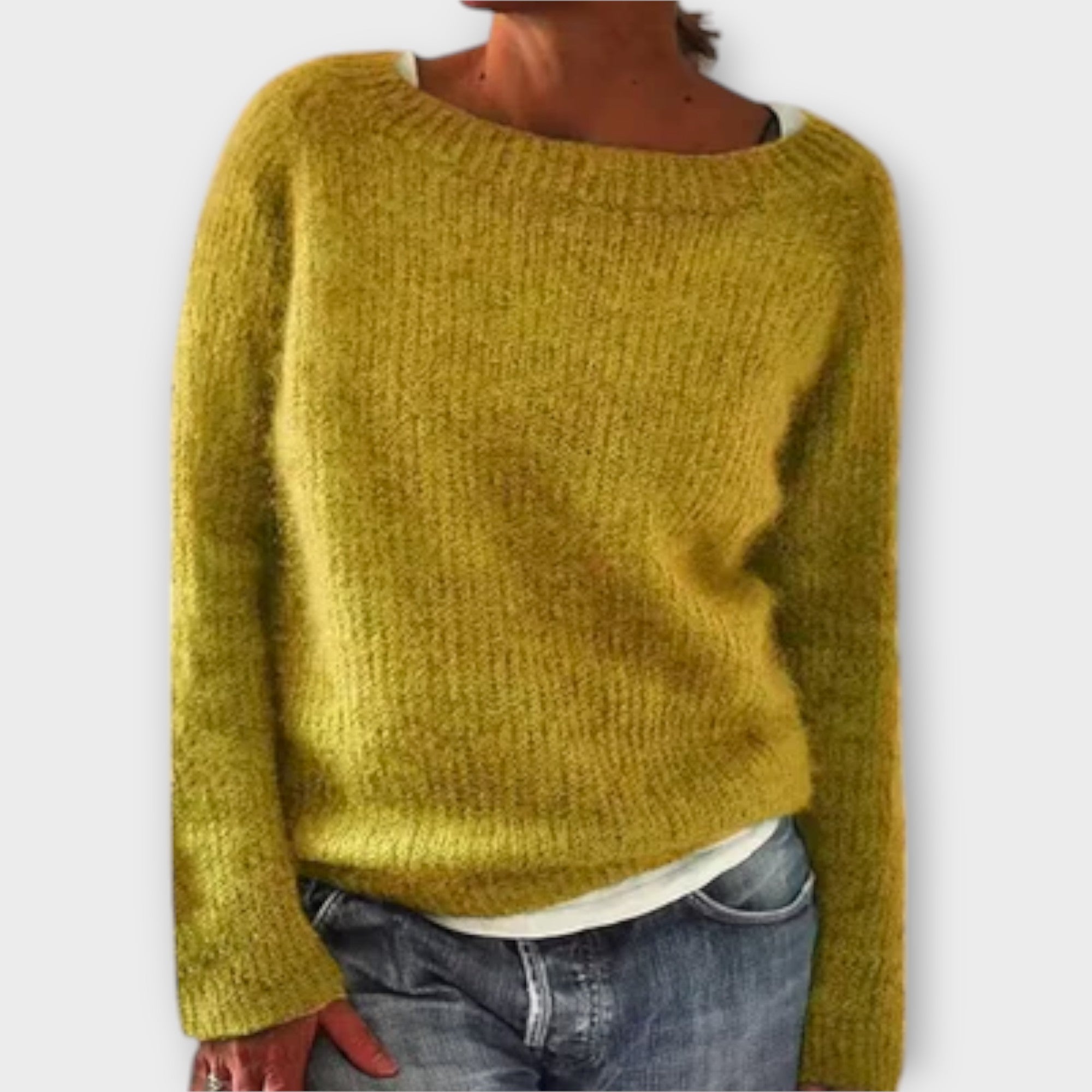 Regine – Ensfarvet Strik Sweater