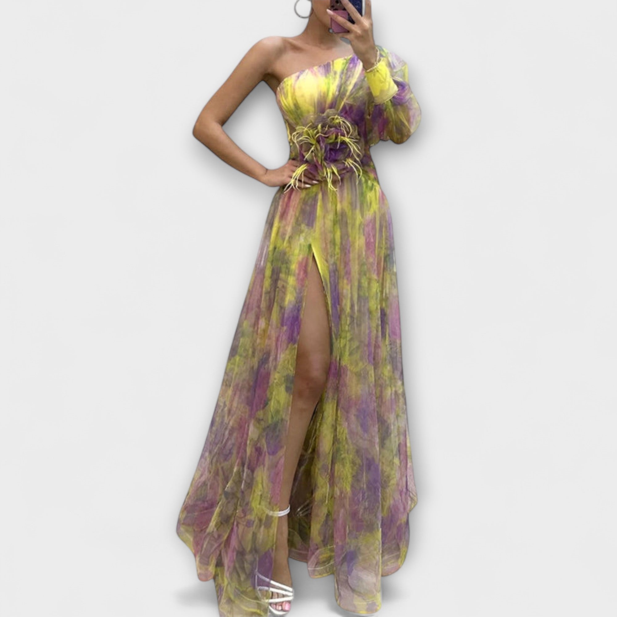 Minna – Asymmetrisk Amelie Maxi Kjole