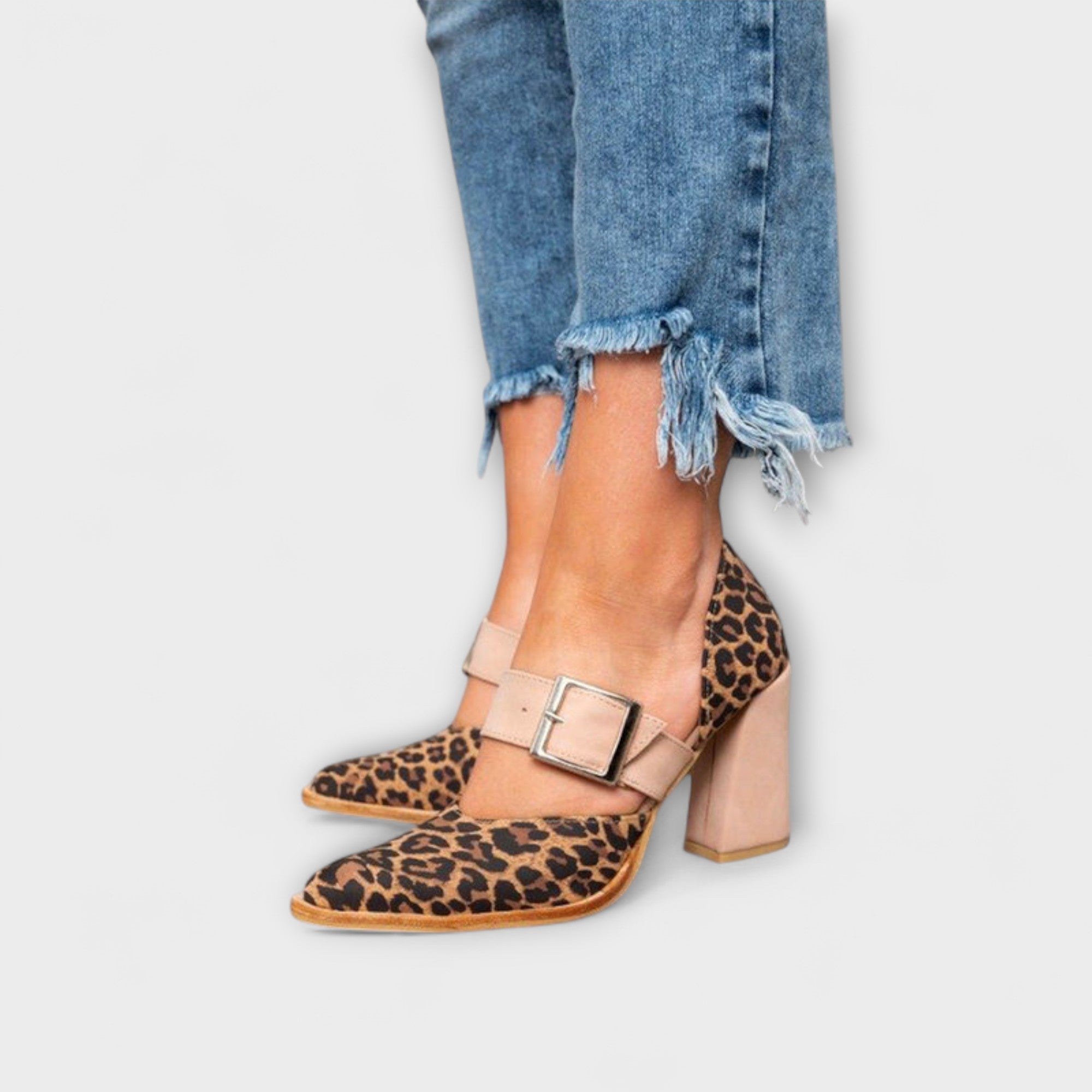 Avano - Leopardprint Hæl Sandaler