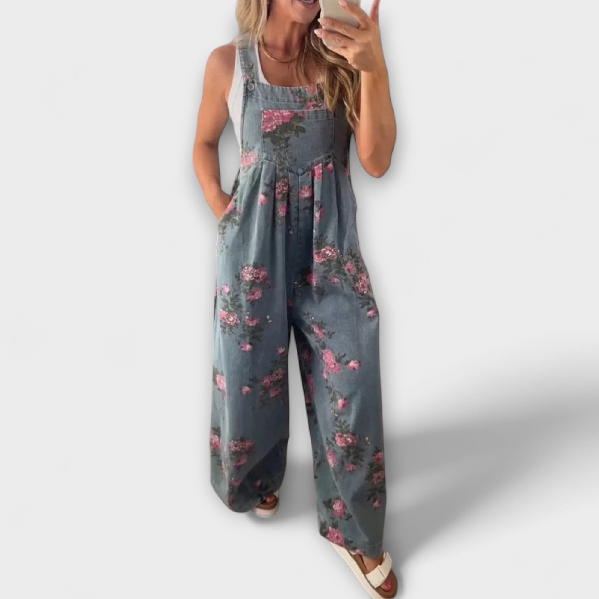 Mirona - Løs Pasform Denim Overalls