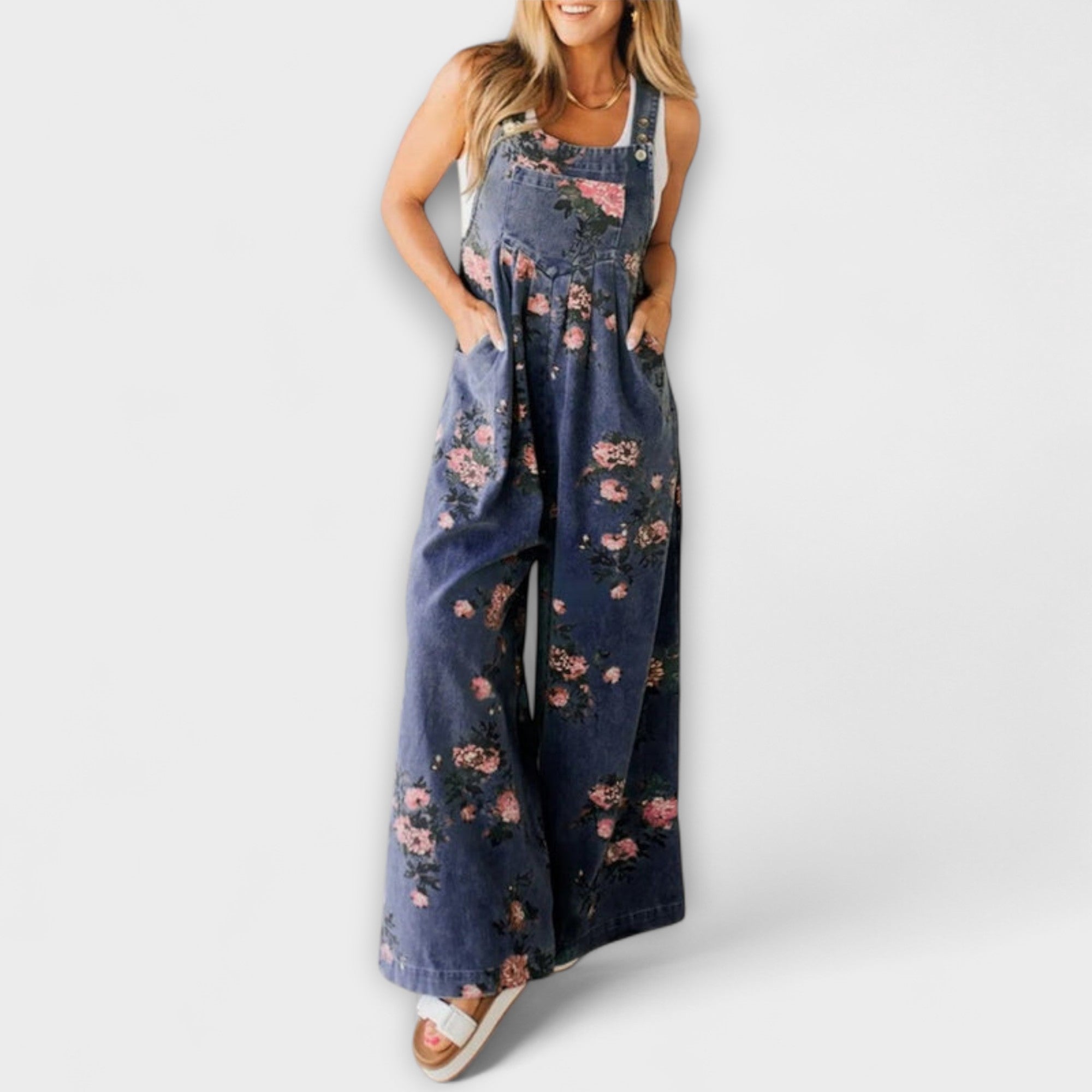 Mirona - Løs Pasform Denim Overalls