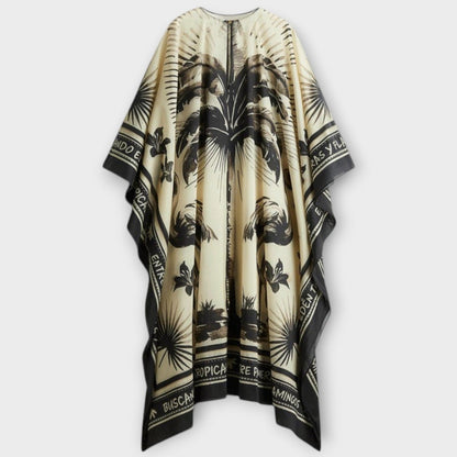 Melissa - Ekstra-large Flamingo Print Kaftan Maxi Kjole