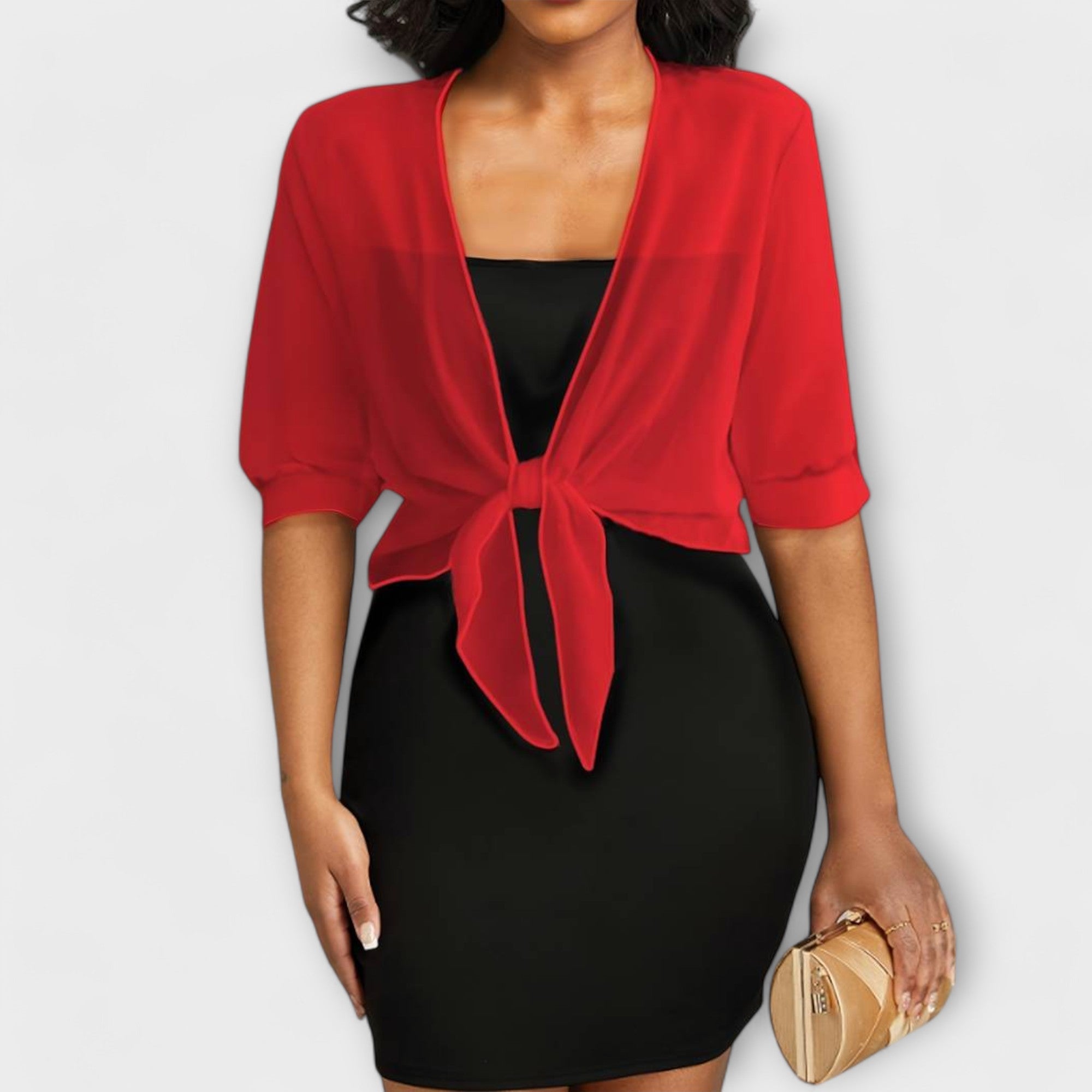 Olivia - Bluse med Åben Front