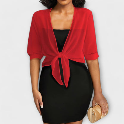 Olivia - Bluse med Åben Front
