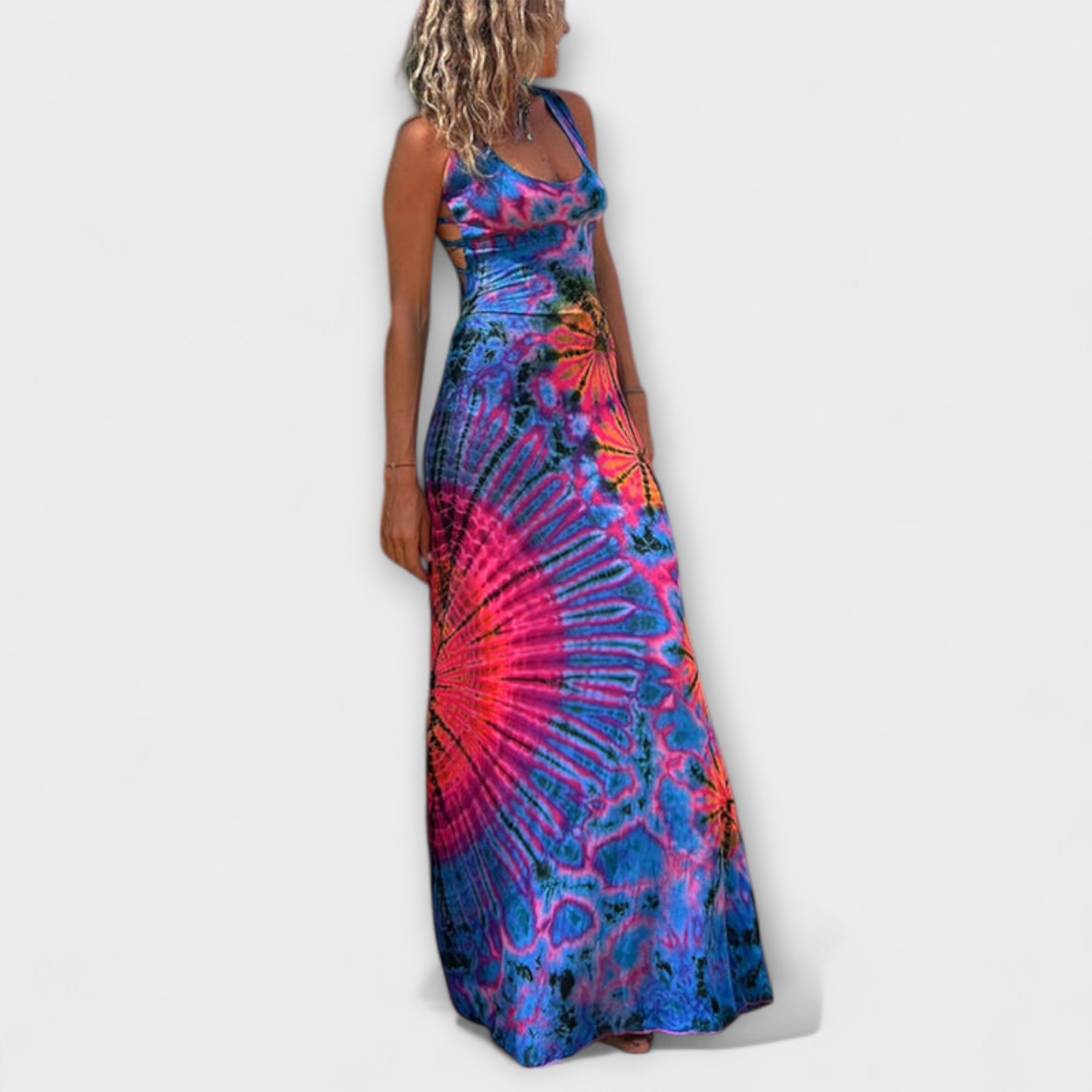 Ronja - La Bamba Tie-Dye Print Maxi Kjole