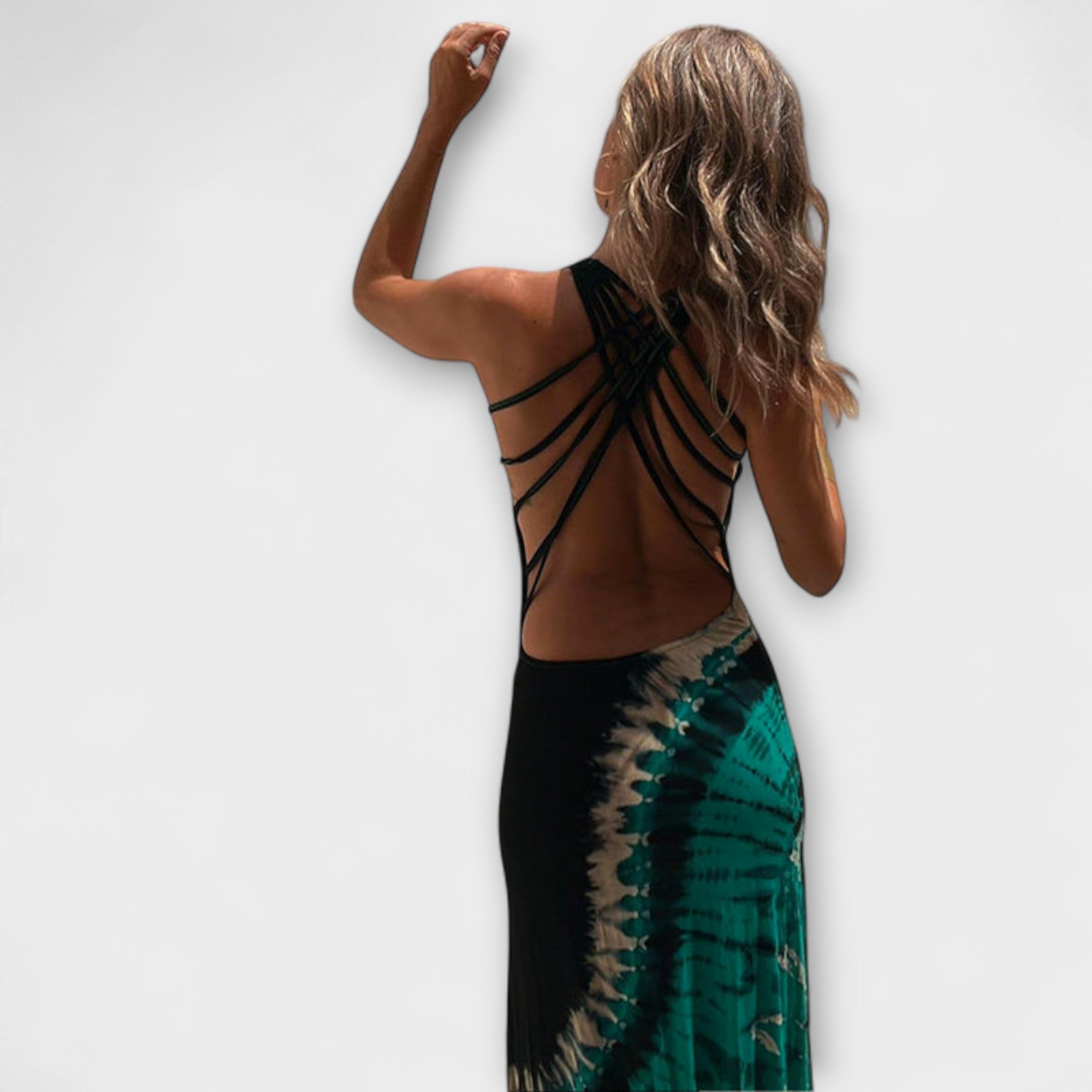 Livia - Maxi Kjole med Stjernehimmel Tie-Dye