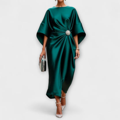 Luxe Shimmer Satin Lang Kjole