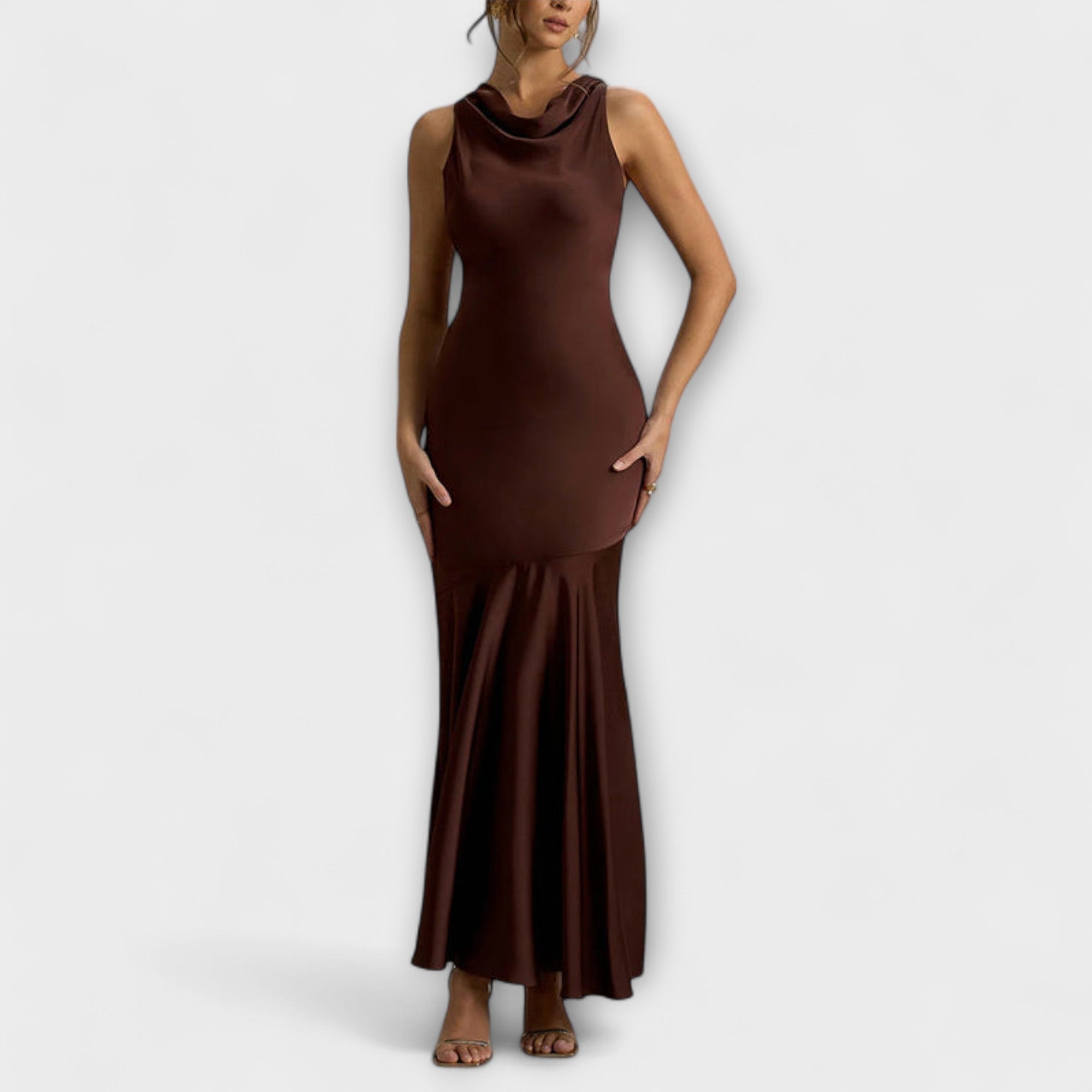 Lennon - Elegant Maxi Kjole i Satin