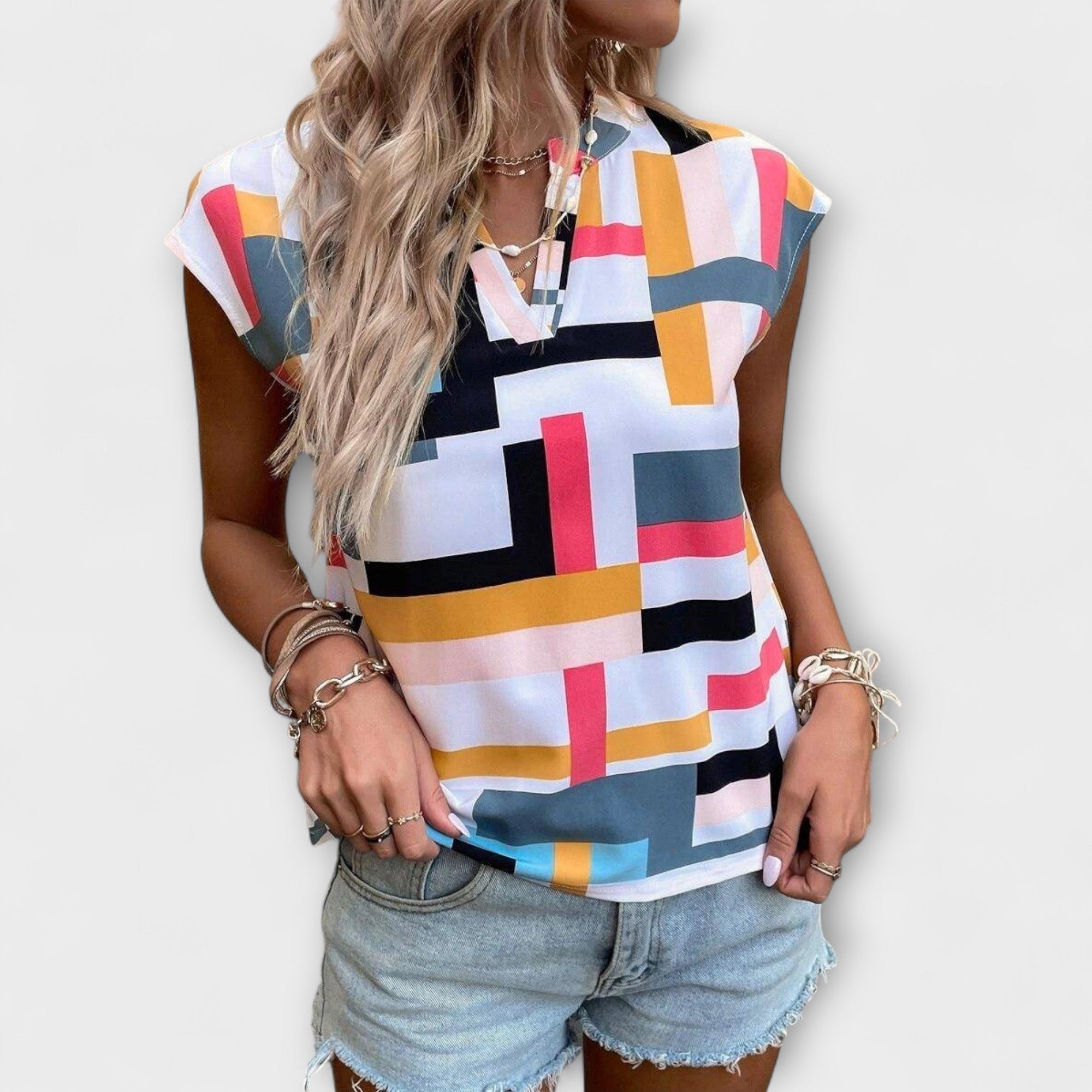 Chloe - Kortærmet Bluse