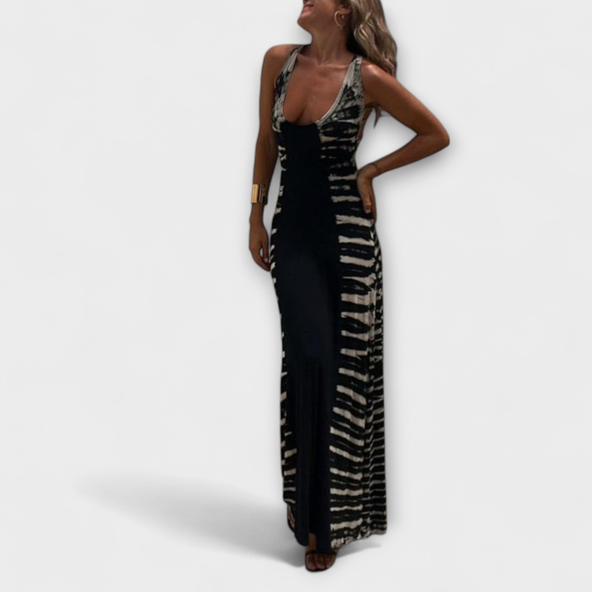 Livia - Maxi Kjole med Stjernehimmel Tie-Dye