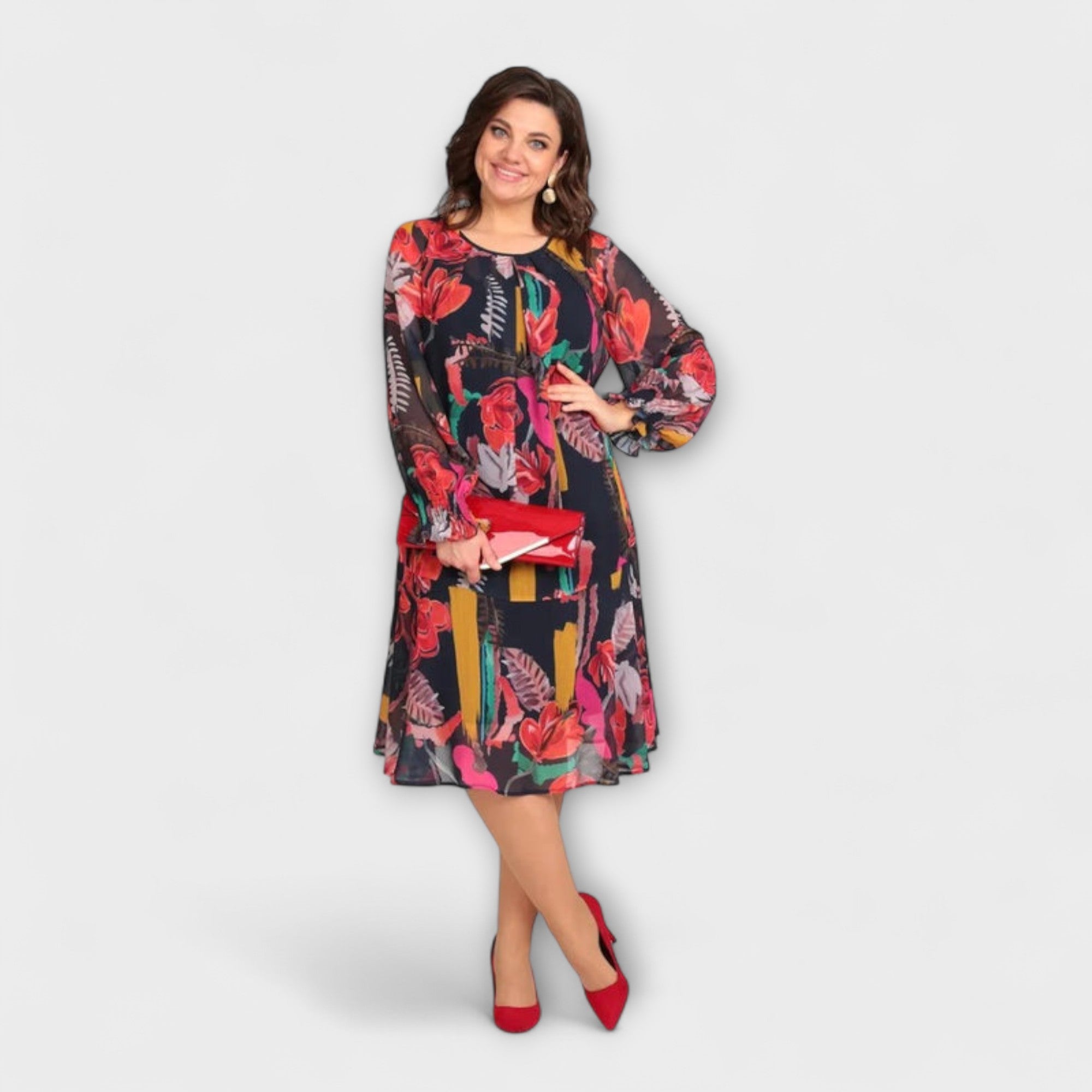 Caroline - Elegant Plus-Size Kjole for Ultimativ Komfort