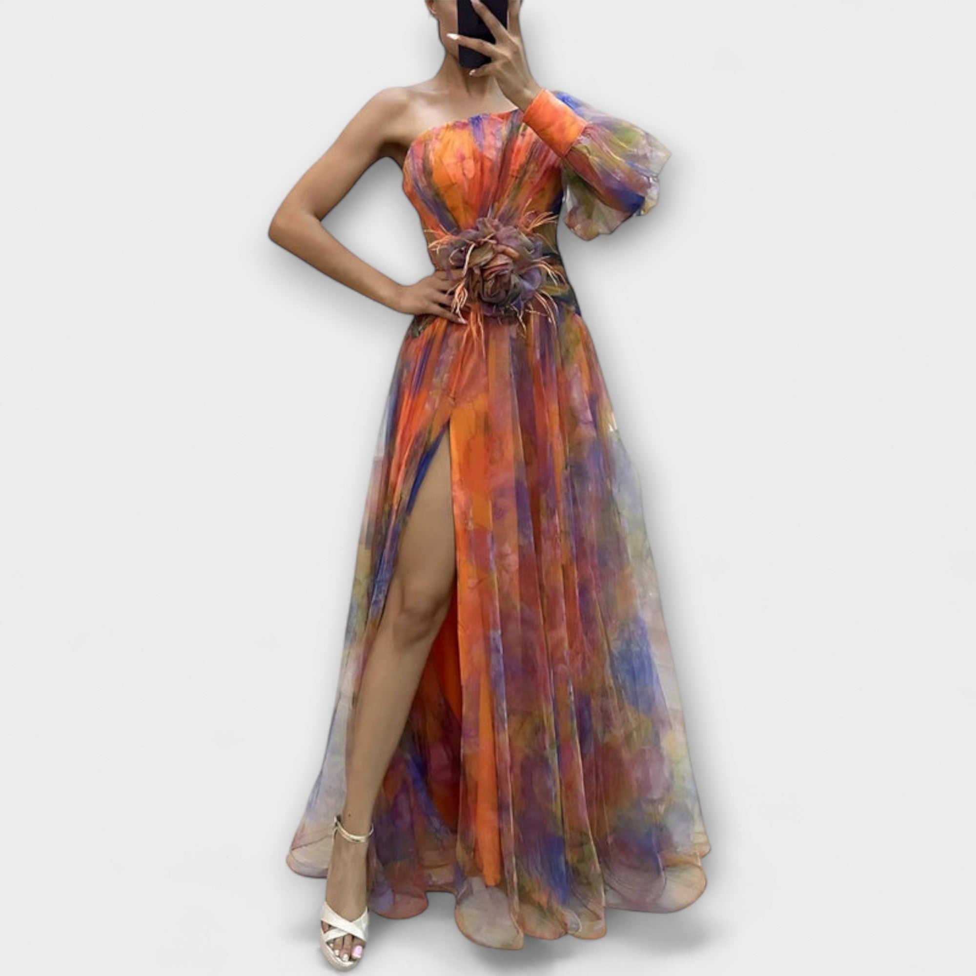 Minna – Asymmetrisk Amelie Maxi Kjole