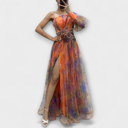 Minna – Asymmetrisk Amelie Maxi Kjole