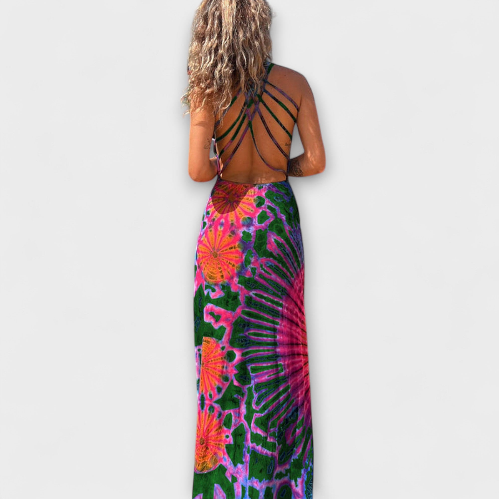 Ronja - La Bamba Tie-Dye Print Maxi Kjole