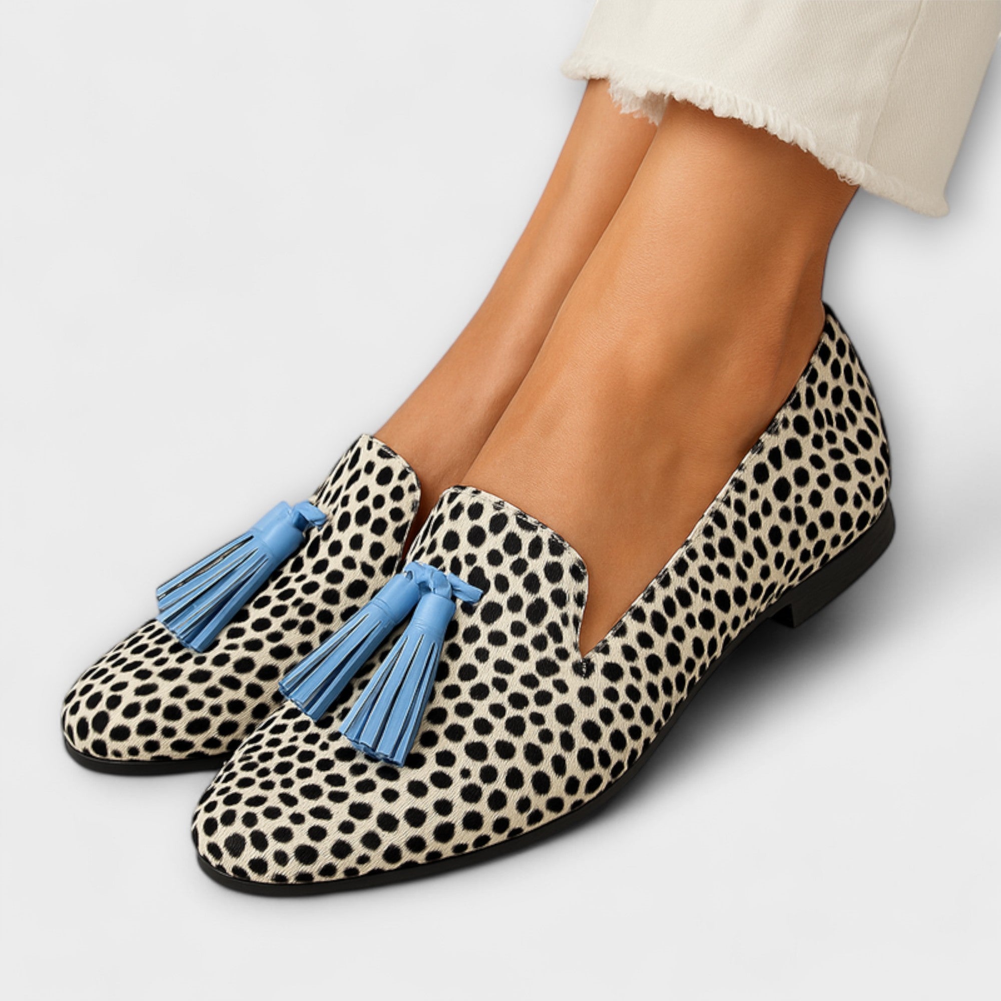 Mira - Slipper med Frynse