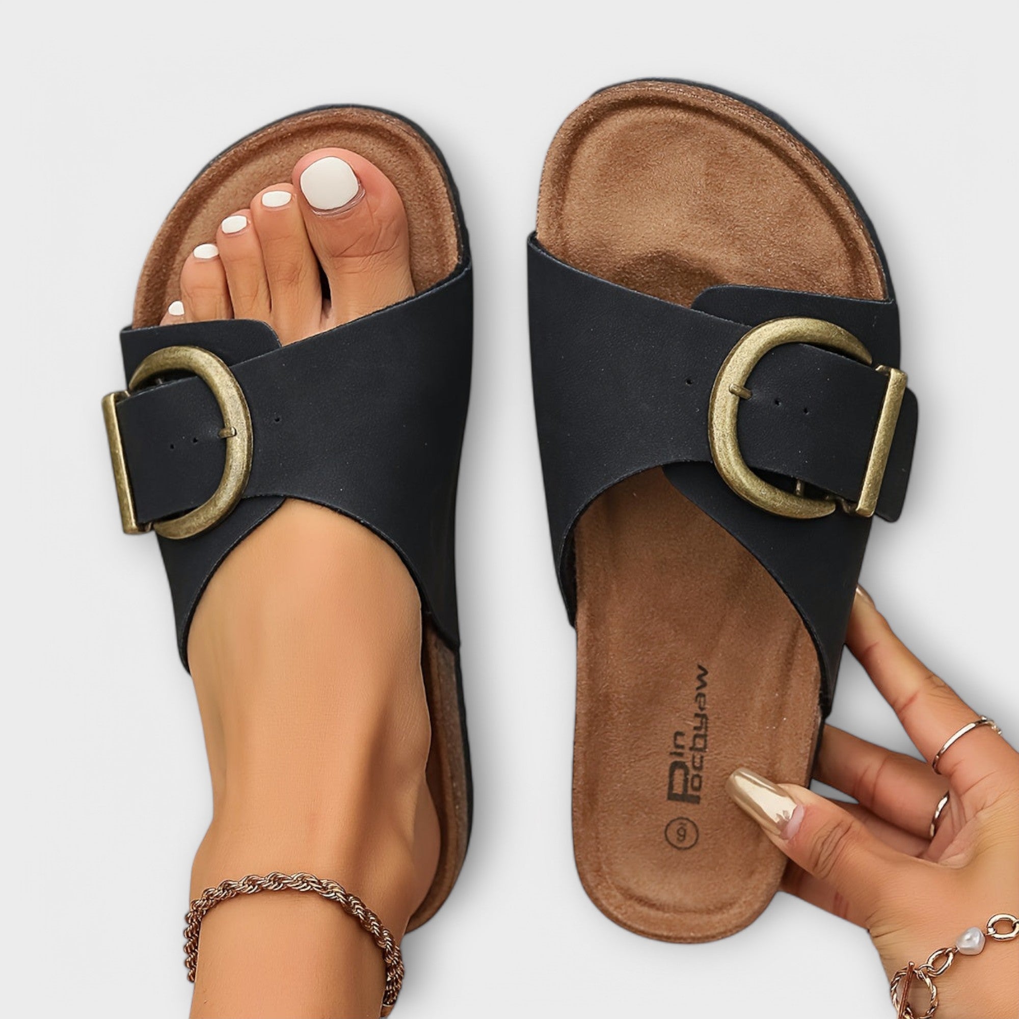 Margie - Kvinders Kork Sandaler med Spænde Design