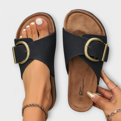 Margie - Kvinders Kork Sandaler med Spænde Design