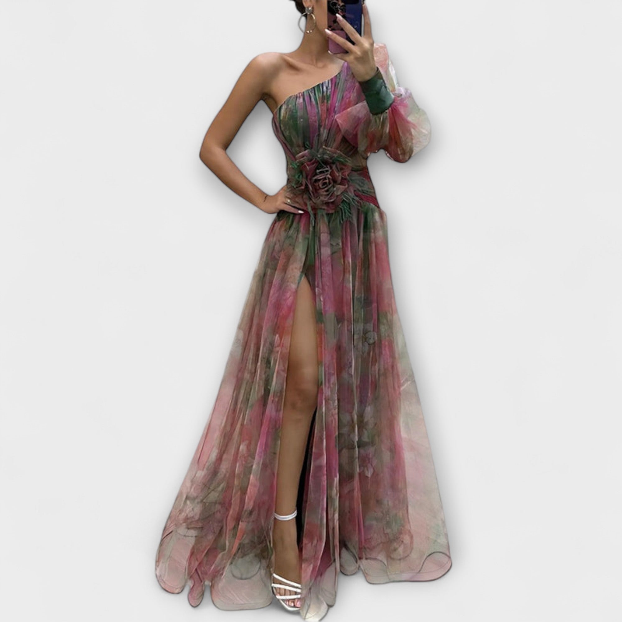 Minna – Asymmetrisk Amelie Maxi Kjole