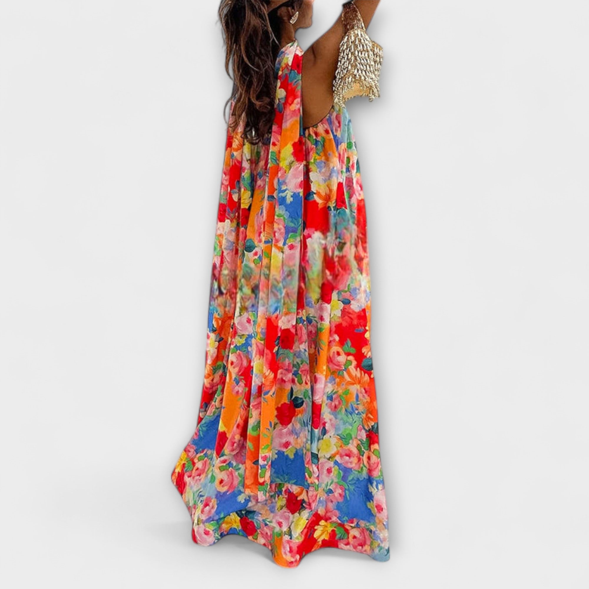 Harlow - Off-Shoulder Blomster Maxi Kjole