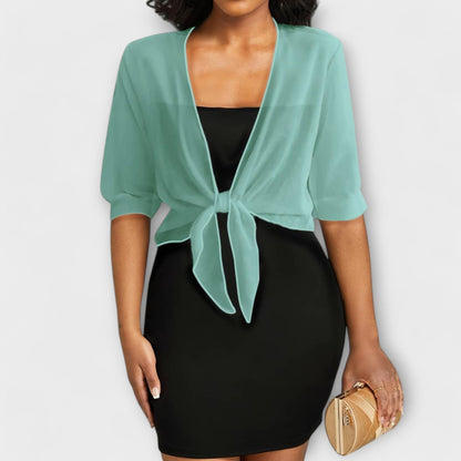 Olivia - Bluse med Åben Front