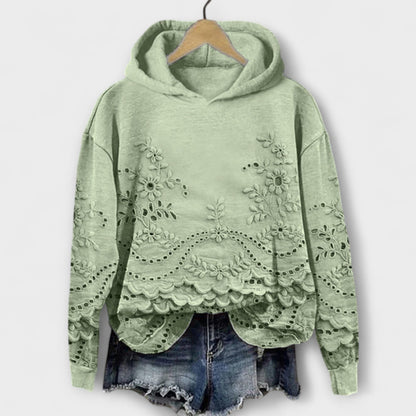 Grace – Vintage Hoodie med Blomsterprint