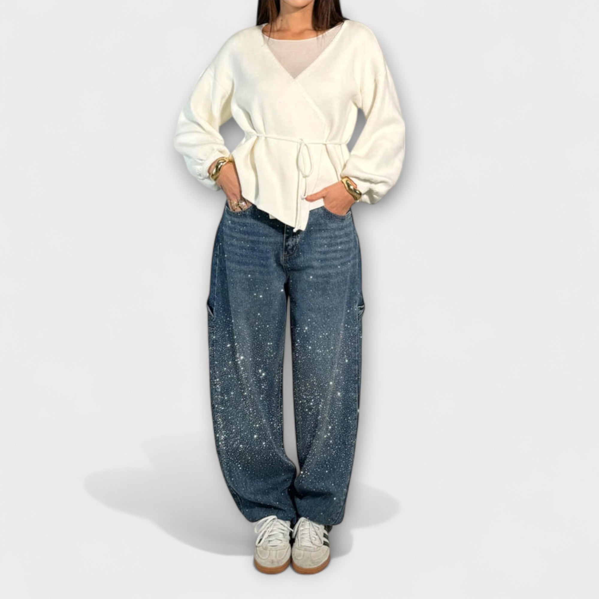 Fable - Shine Denim Jeans i Balloon Carpenter Stil