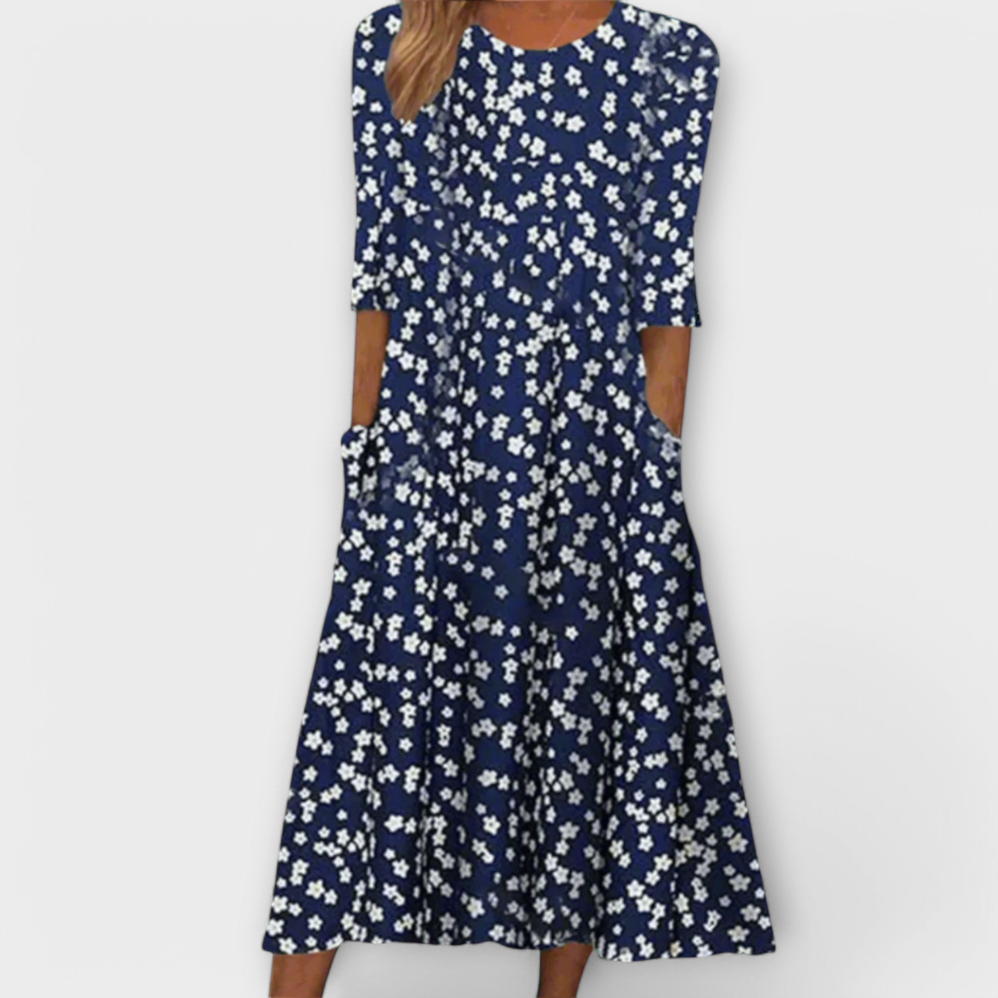 Paula - Elegant Blomsterkjole Lavet af Premium Stof