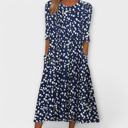 Paula - Elegant Blomsterkjole Lavet af Premium Stof